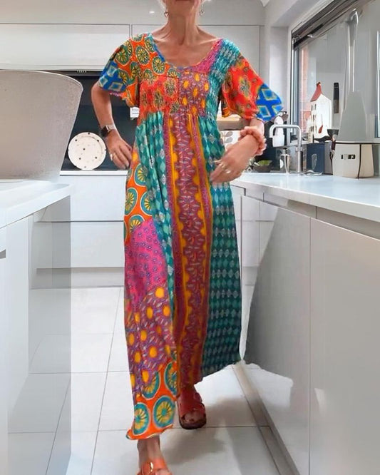 Bohemian jurk met paisley patroon
