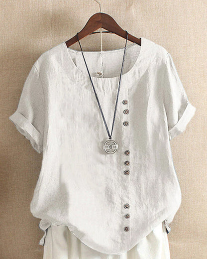 Dames blouse met korte mouwen