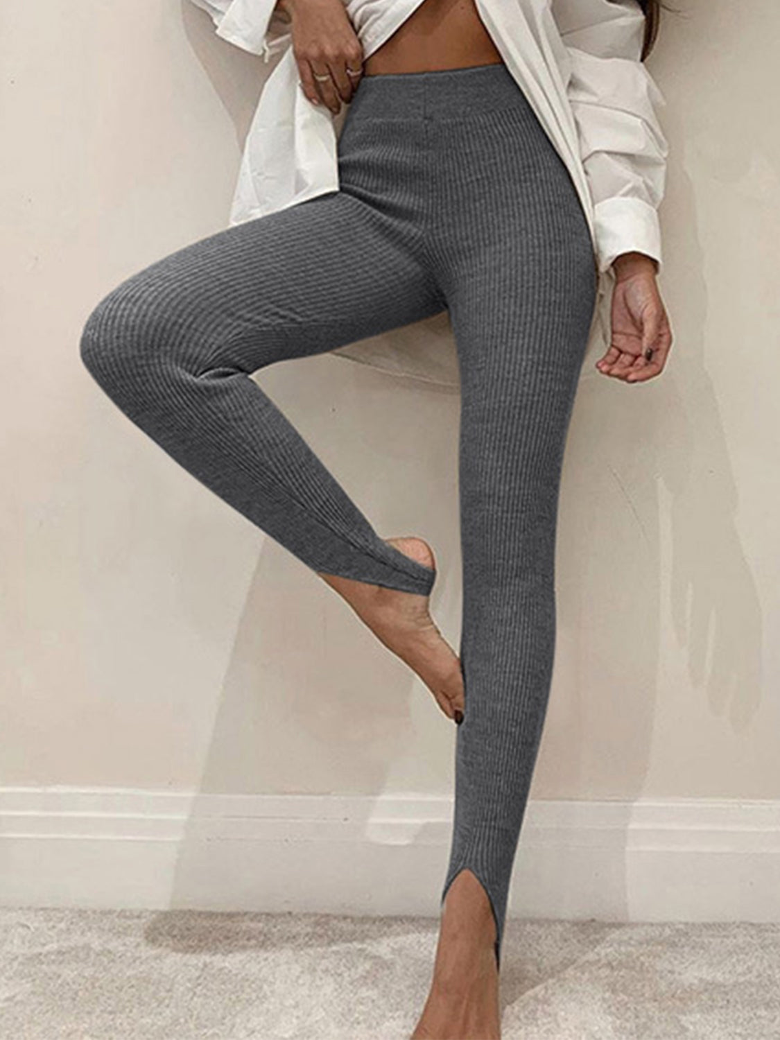 Mila - Dames legging met halfhoge ribboord