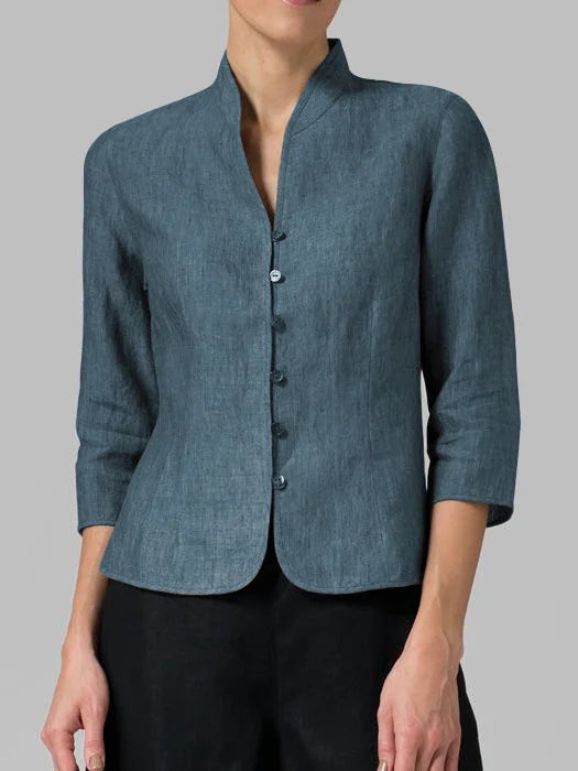 Carmencita Blouse | Hoge Kraag Vrouwenblouse