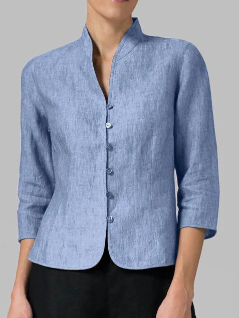 Carmencita Blouse | Hoge Kraag Vrouwenblouse