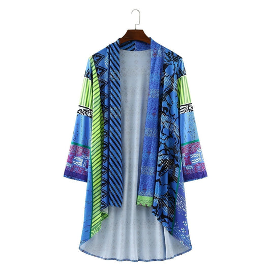 Ottie Kimono | Levendige Patchwork Kimono Jas