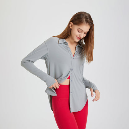 Yelos - Blouse d'entraînement à manches longues à la mode pour les femmes