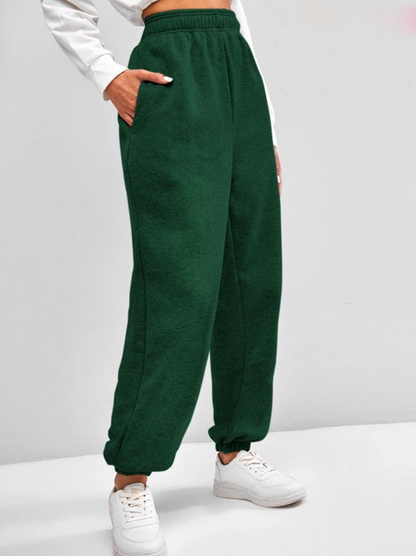 Comfortabele joggingbroek met hoge tailleband voor dames