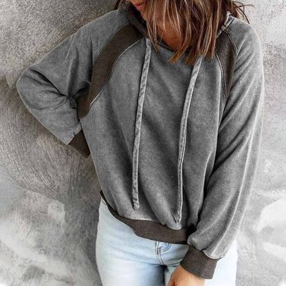 Casual sweatshirt met capuchon en lange mouwen