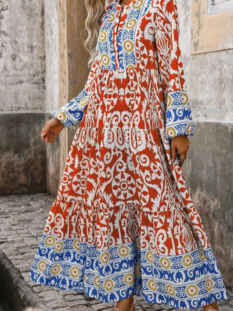 Spaanse boho maxi jurk