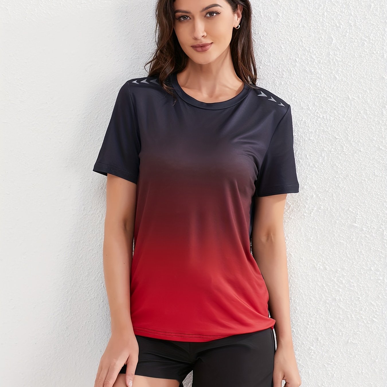 Sophie | Vrouwen sport T-shirt in ombre kleuren