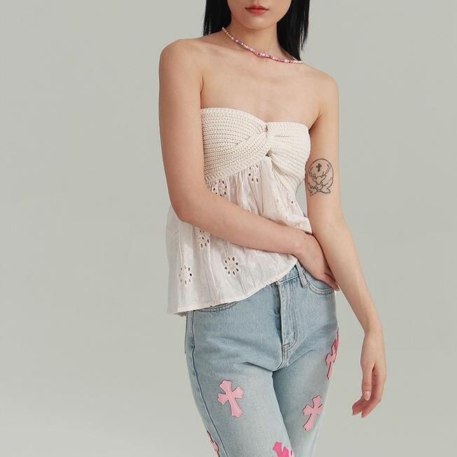 Kaina - Chique mouwloze zomertanktop met dubbele sluiting voor dames