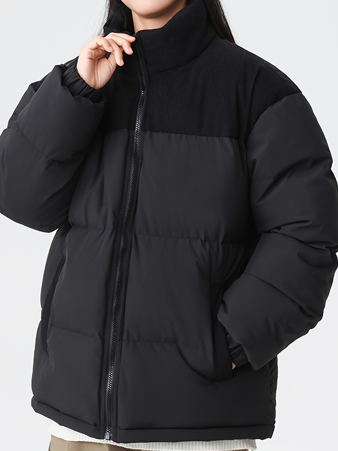 Stijlvolle trendy colour block puffer winterjas voor heren | Perfect voor buitenactiviteiten