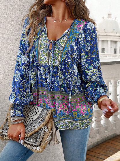Elara Boho Bloemen Blouse