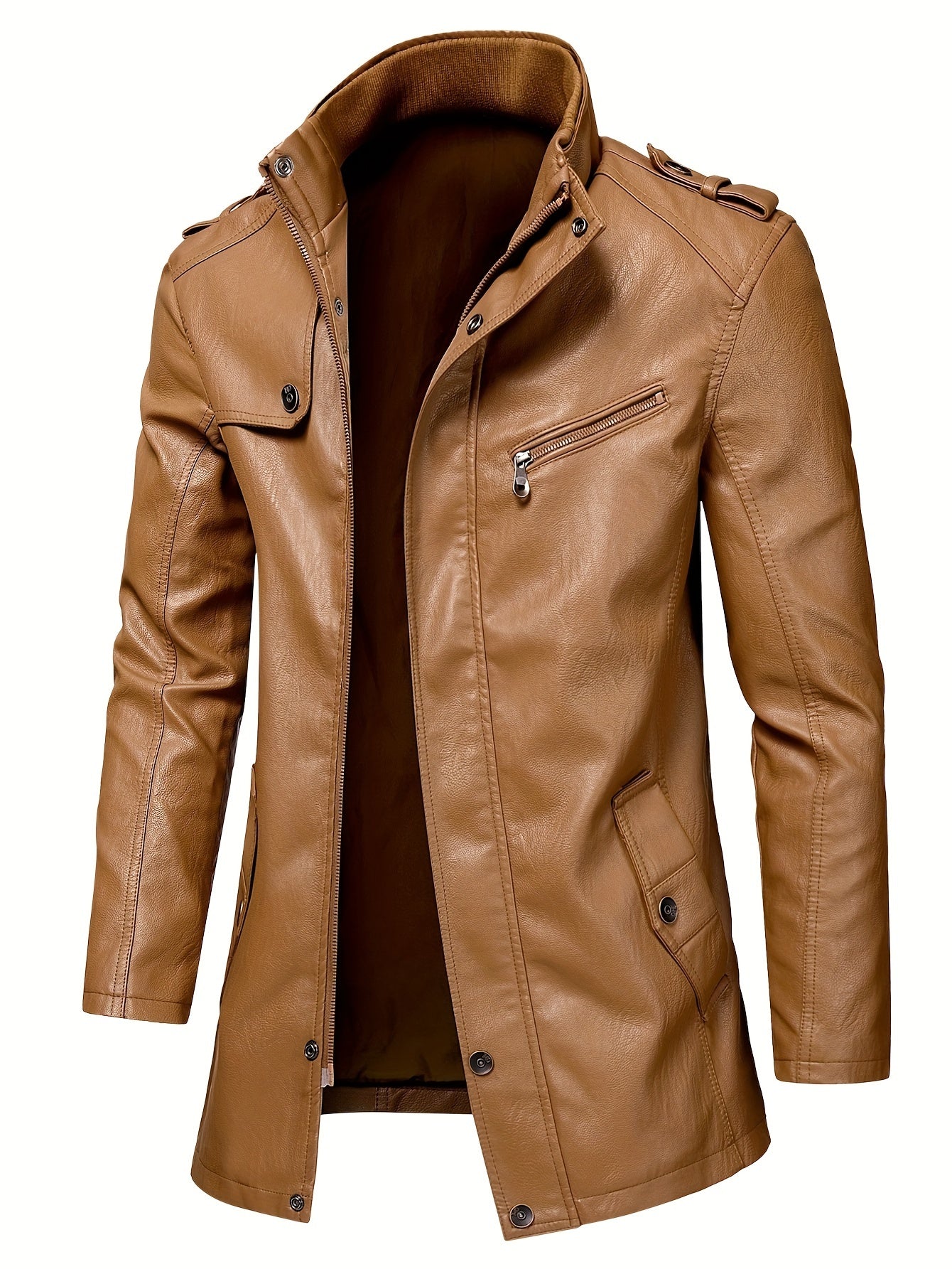 Cyrus Coat | Long Leather Coat