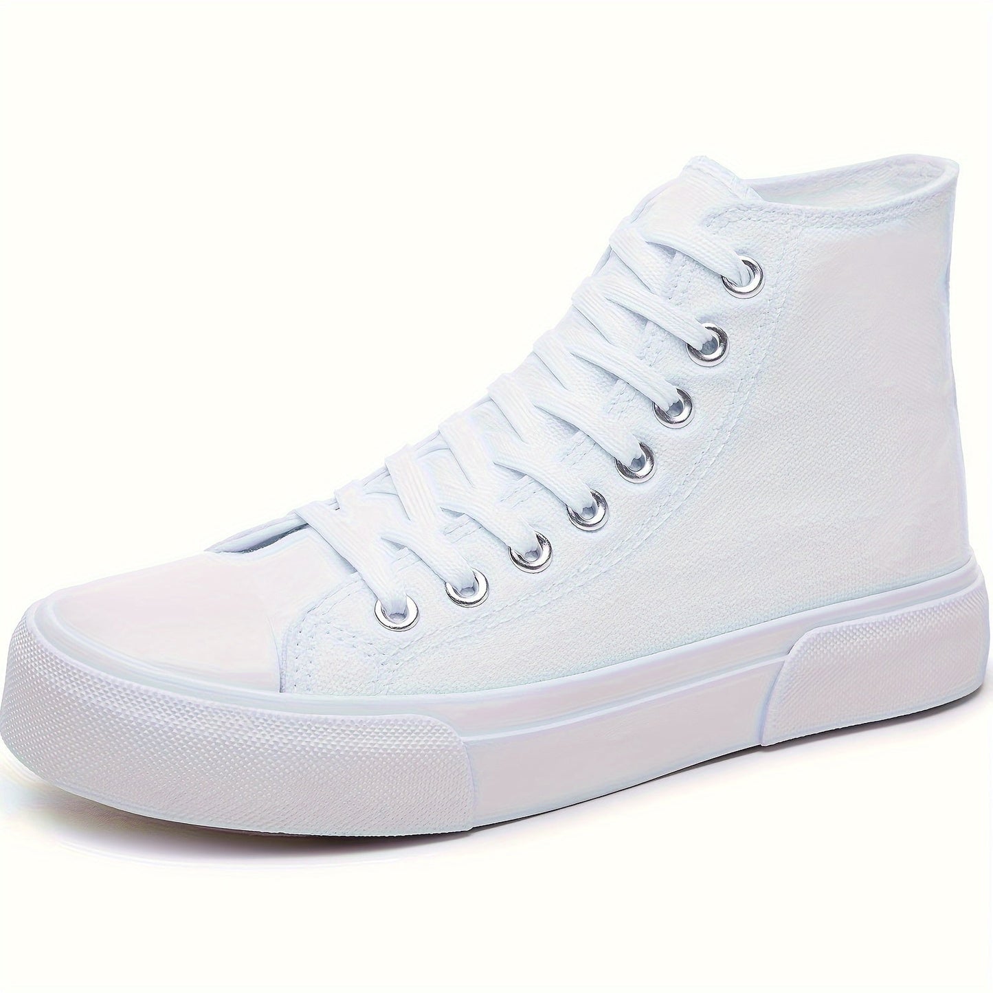 Lotte | Casual canvas sneakers in effen kleur met rubberen zool