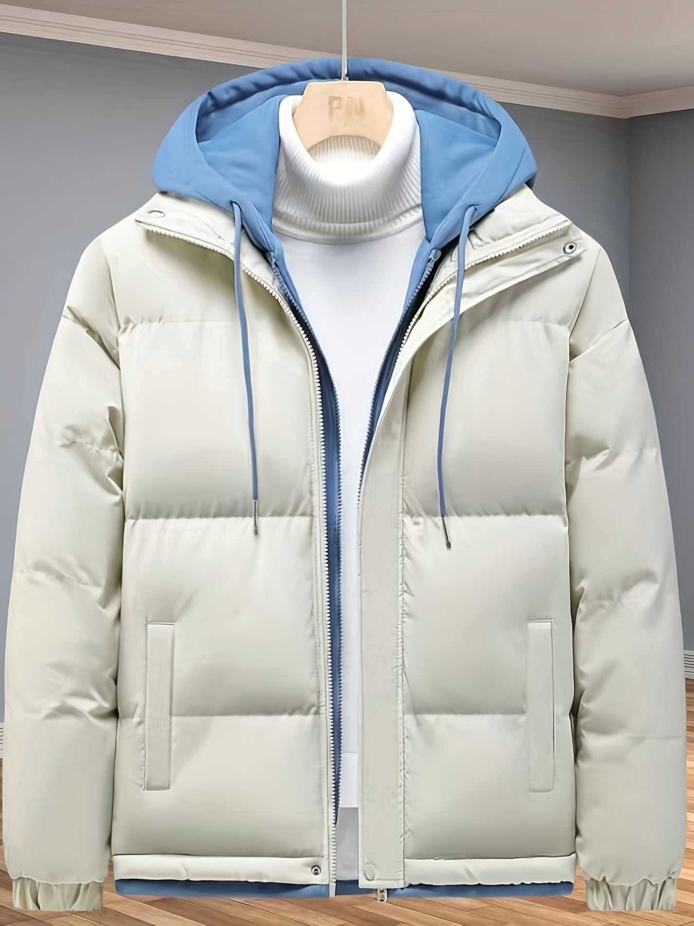 Warme Verdikte Mid-Length Zip Winterjas Voor Mannen | Perfect voor Buitenactiviteiten