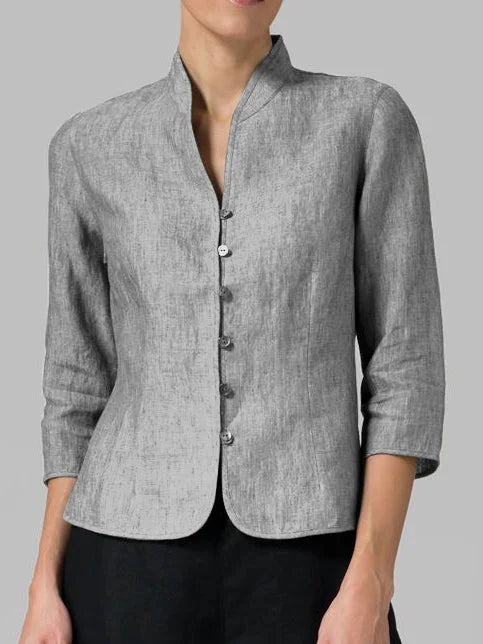 Carmencita Blouse | Hoge Kraag Vrouwenblouse