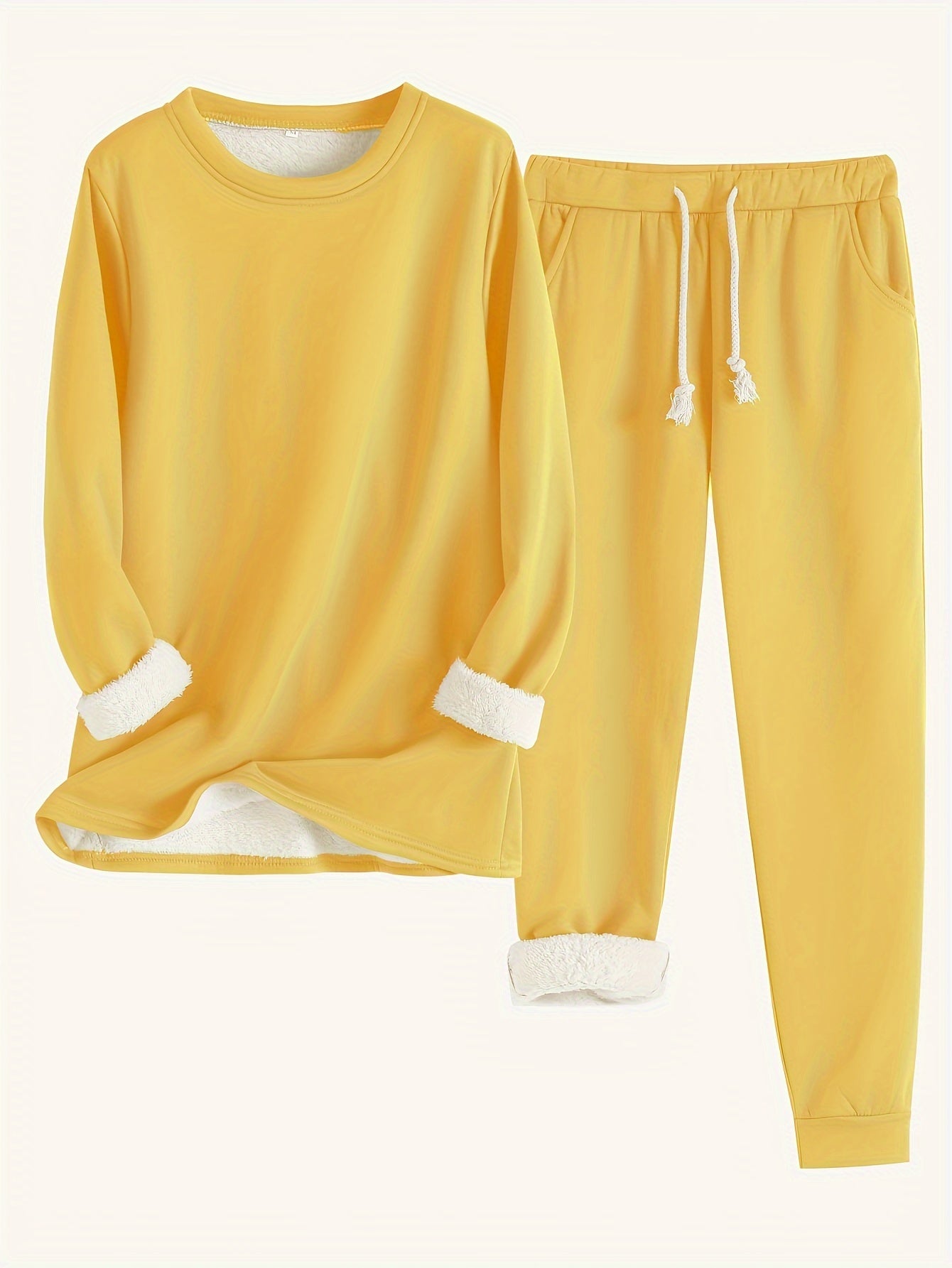 Isla - Effen dames thermoset met trui en trainingspak