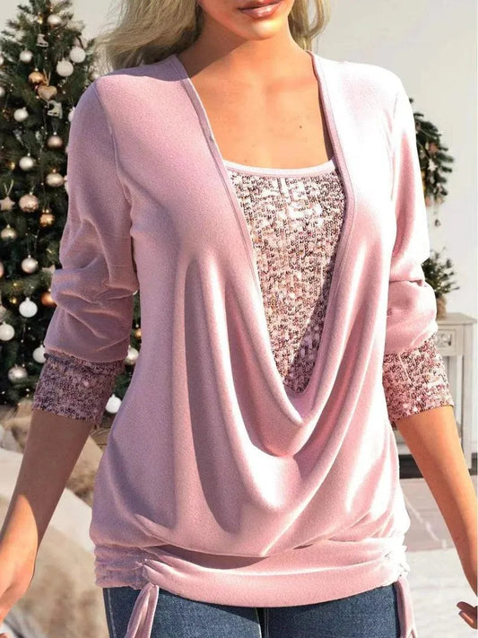 Blouse - Glamour Collectie - Glinsterende Details - Perfect voor Formele en Informele Evenementen