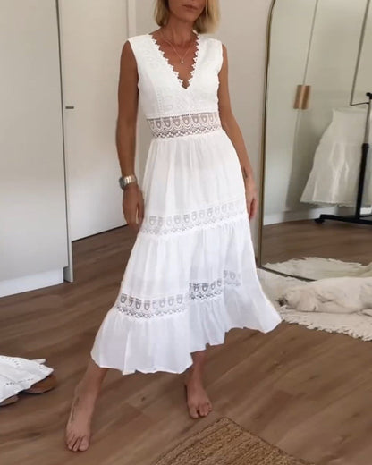 Asymmetrische Maxi-Jurk - Elegant - Eén Schouderband, Hoge Split - Perfect voor Zomerse Avonden