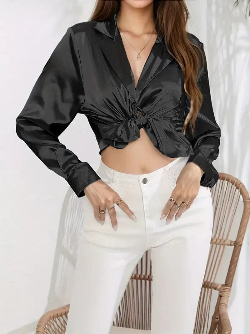 Ingekorte damesblouse
