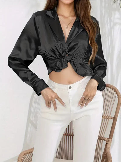 Ingekorte damesblouse