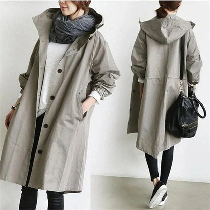 Helena - waterdichte trenchcoat met capuchon