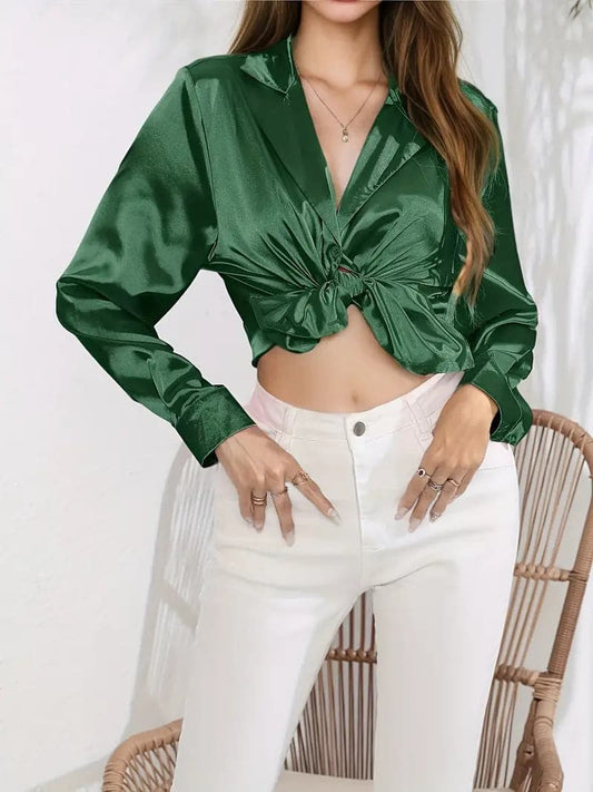 Ingekorte damesblouse