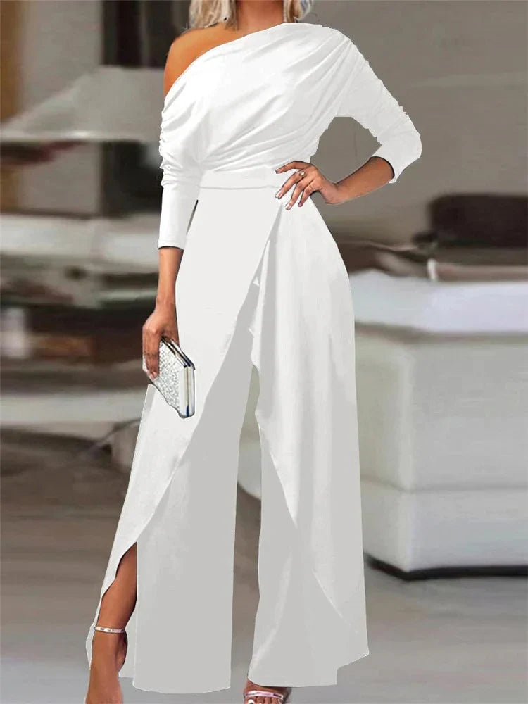 Luxe jumpsuit met lange mouwen - Alvia