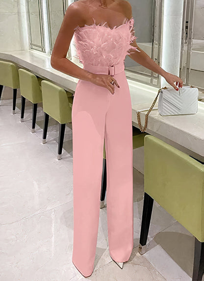 Elegante jumpsuit met verentop - Arika