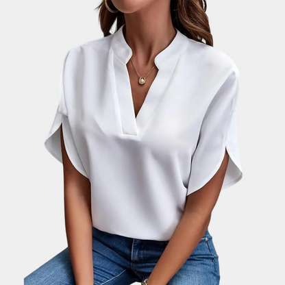 Aiva Dames blouse met korte mouw