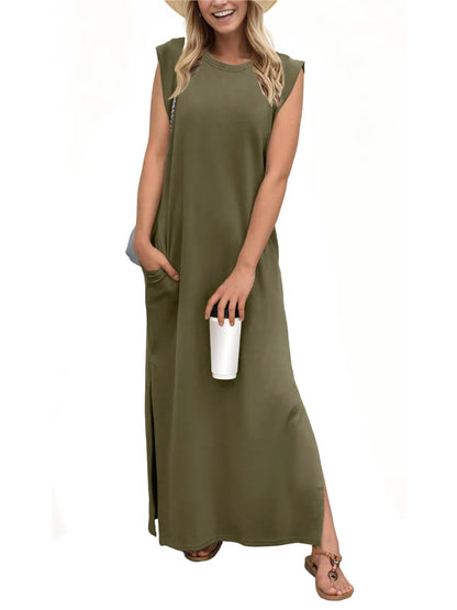 Aldina Kreukvrije split casual jurk