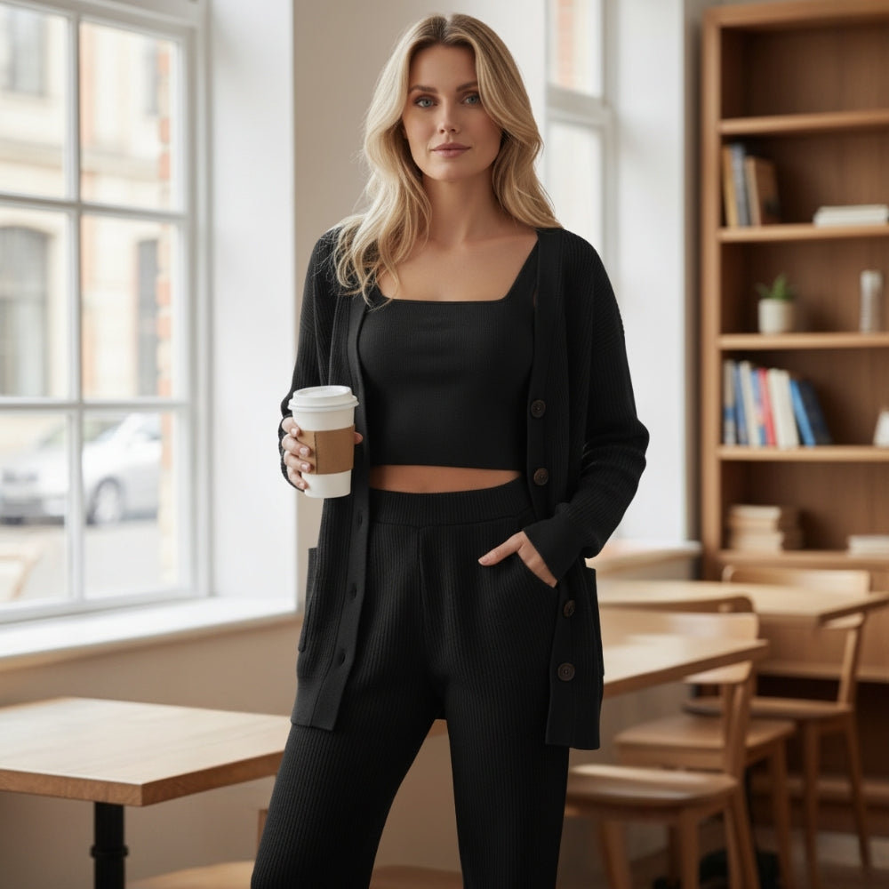 Arden | Driedelige dames set – vest, jasje & broek