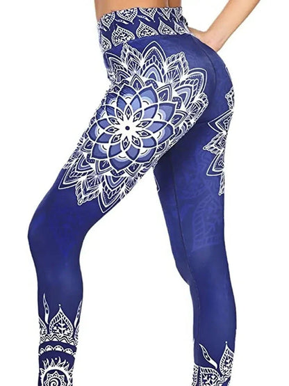 Dames legging met bloemenpatroon