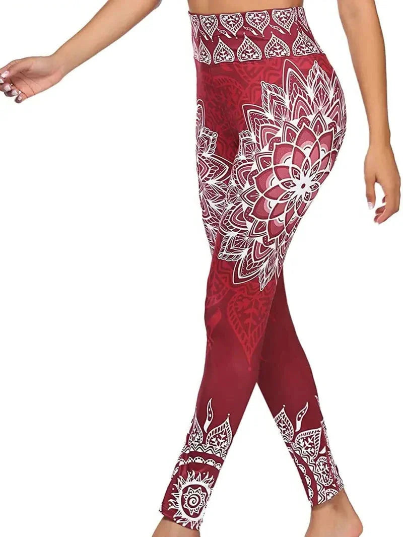 Dames legging met bloemenpatroon