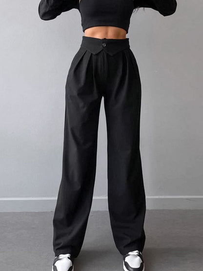 Trendy enkelkleurige broeken voor dames