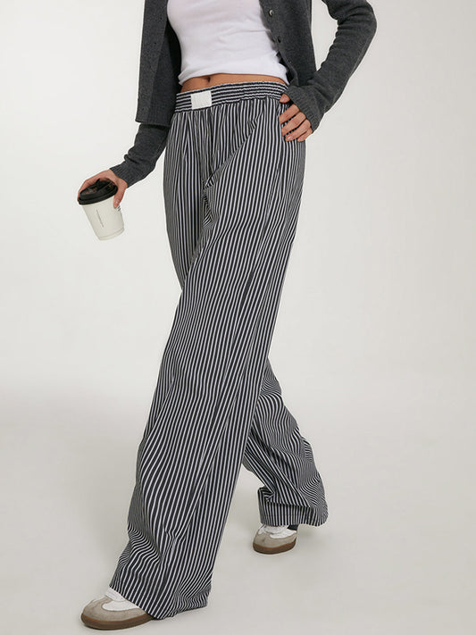 Sophia | Relaxed Gestreepte Broek | Casual & Trendy Looks | Comfortabele Katoenblend
