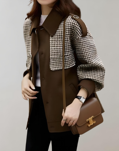 Aira Coat | Oversized Two-tone Button Coat