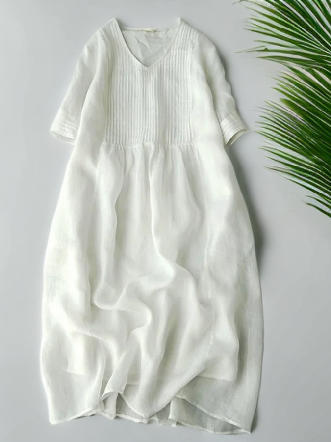 Bianca Elegante geplooide losse jurk