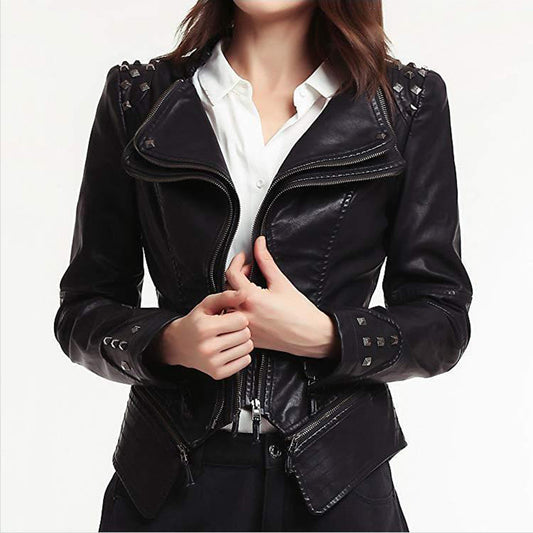 Beatriz Jacket | Slim Fit Leather Jacket