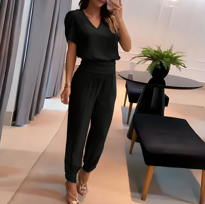 SOFIA - Ensemble tendance avec chemisier et pantalon