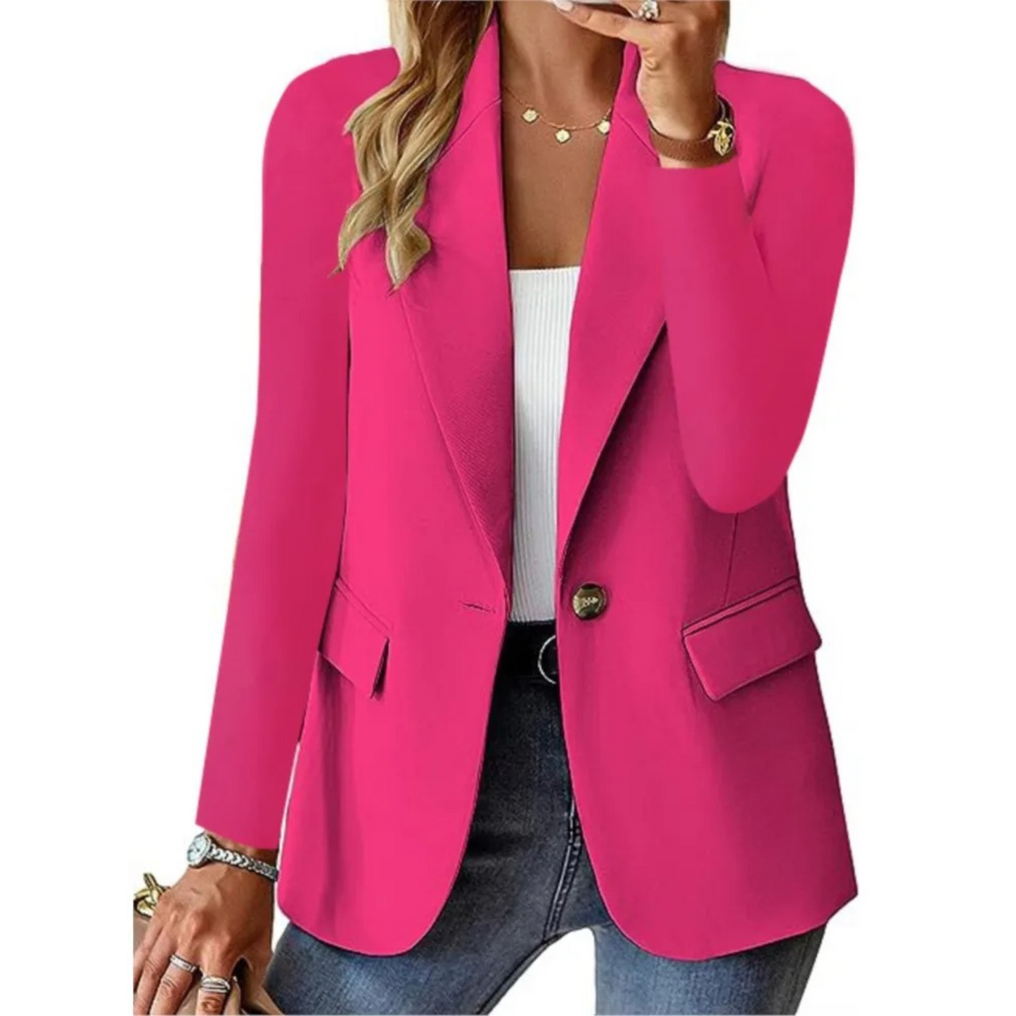 Sofie | Dames blazer met zakken en knopen