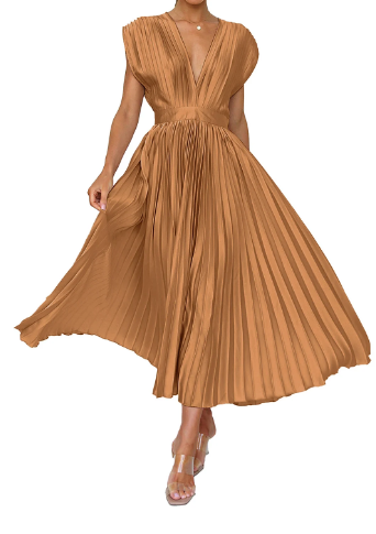 Bliss Effen lange jurk met korte mouwen