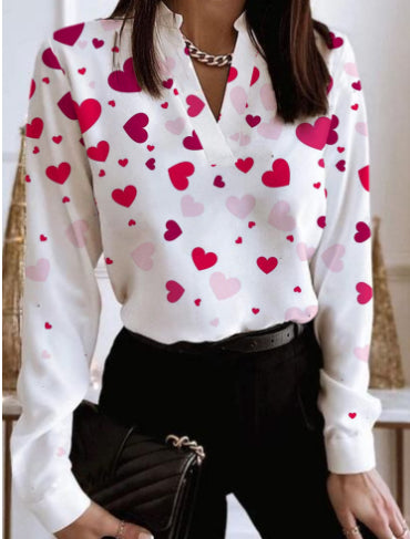 Blouse – V-hals & Ruimvallend Ontwerp