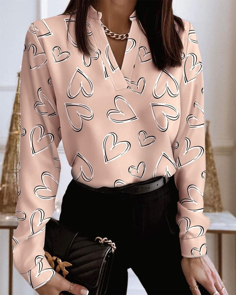 Blouse – V-hals & Ruimvallend Ontwerp