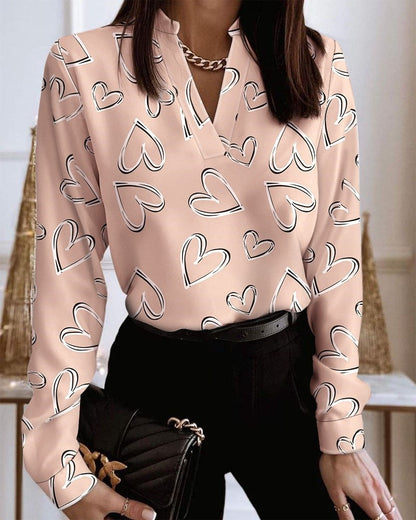 Blouse – V-hals & Ruimvallend Ontwerp