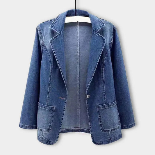 Dames modieuze denim blazer