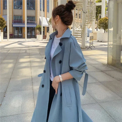 Yael - trendy double-breasted trenchcoat