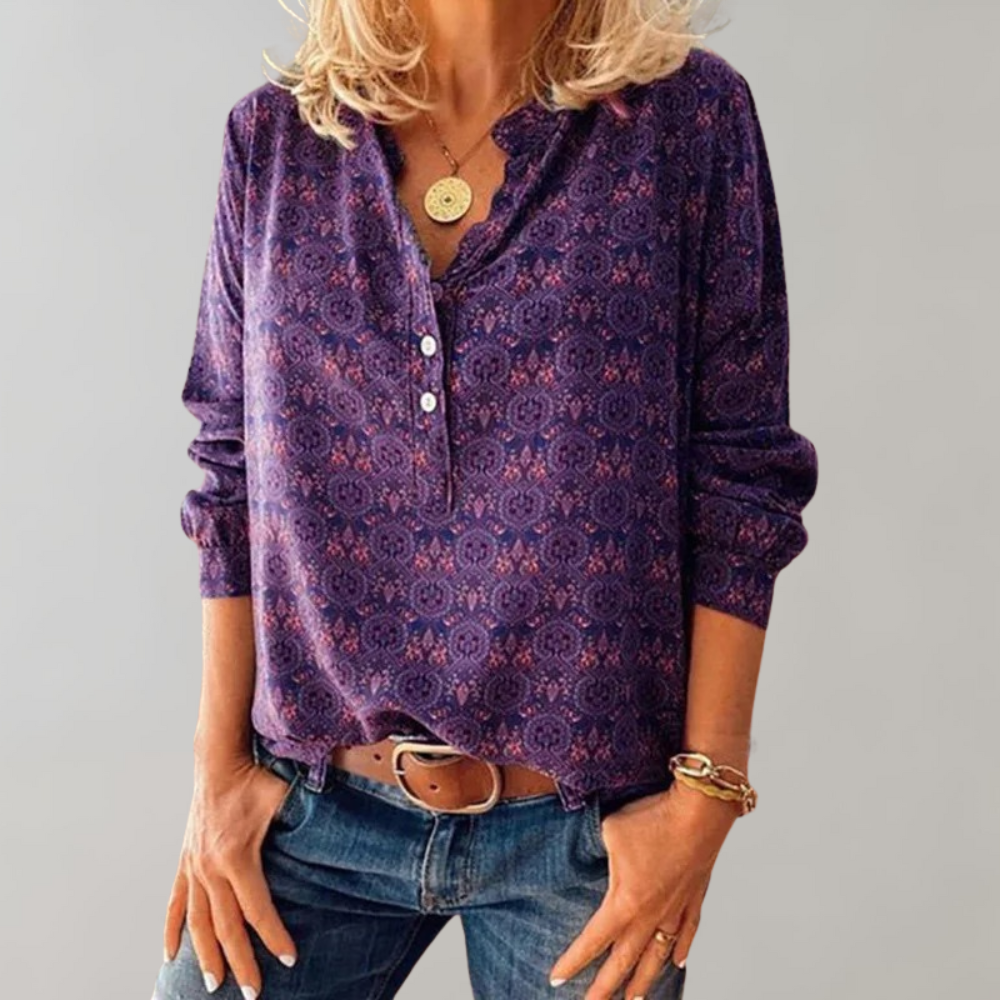 AMANDA | Klassiek vintage damesblouse