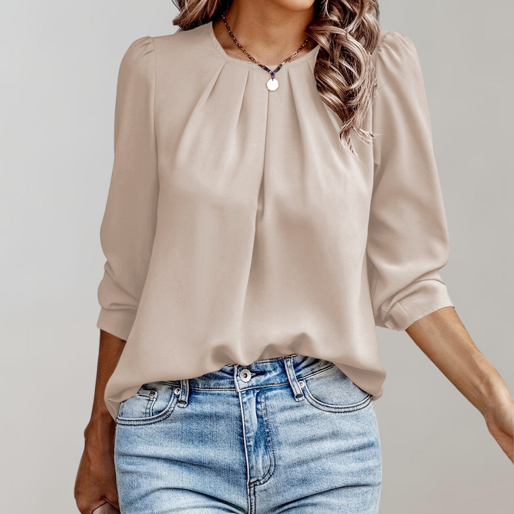 Addison Blouse | Blouse met geplooide pofmouw voor dames