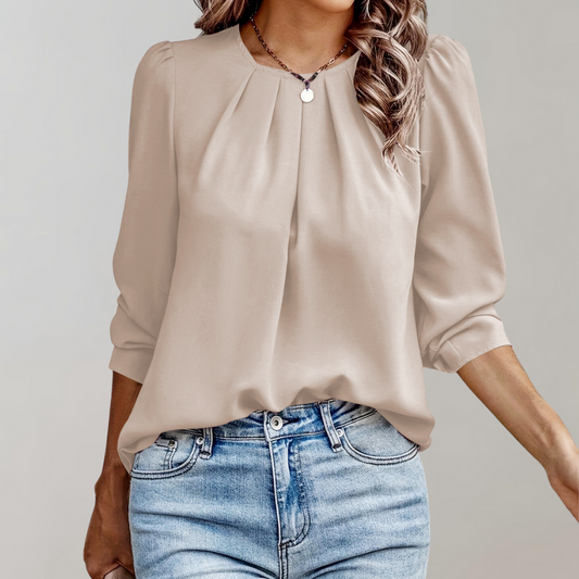 Addison Blouse | Blouse met geplooide pofmouw voor dames