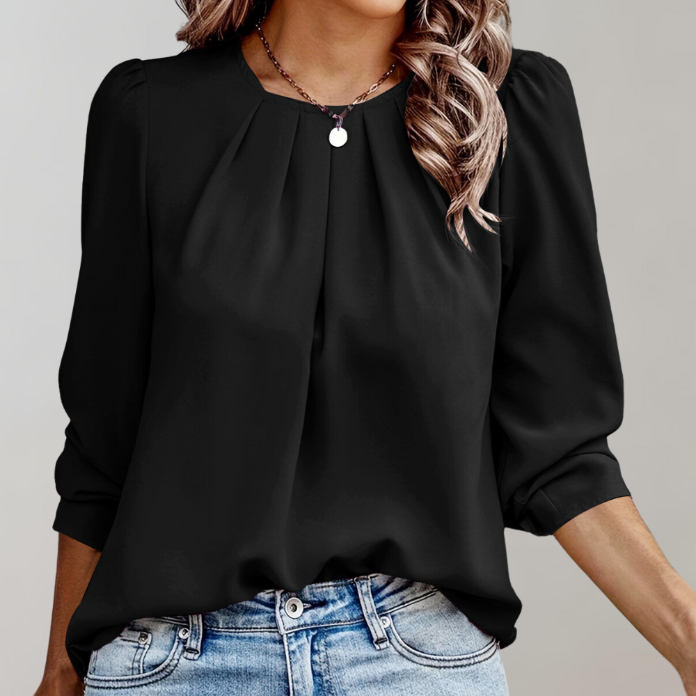 Addison Blouse | Blouse met geplooide pofmouw voor dames