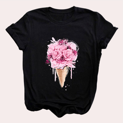 Amanda - Grafisch T-Shirt voor Dames - Trendy & Casual
